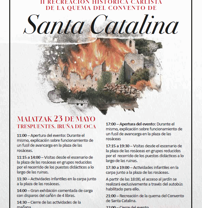 Santa Catalina recrea la quema del monasterio el 23 de mayo